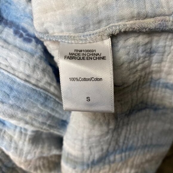 YFB Gauze Artsy Lagenlook Oversized Tie-Dye Button Up Women's Size S - Picture 7 of 8